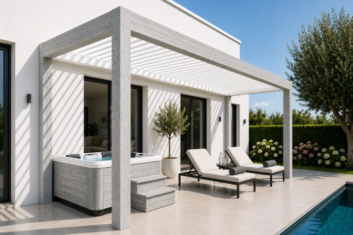 Pergola biolcimatique maison